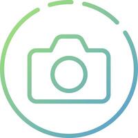 A camera icon in a circle vector