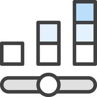 A bar graph icon with a bar graph vector