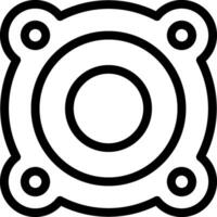 A black and white image of a circular object vector