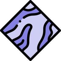 A purple and blue diamond with a wave pattern vector