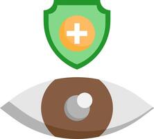 Eye with shield and cross illustration vector