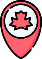 Map pin canada icon illustration vector