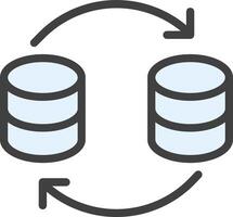 A black and white image of two stacked data storage devices vector