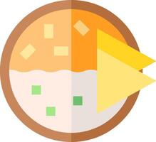 A round object with a yellow arrow pointing to it vector