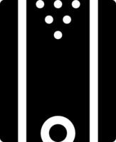 A black and white image of a phone with a dot in the middle vector