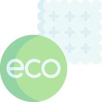 The eco logo and a green and white circle vector