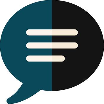 un habla burbuja con un línea mediante eso vector