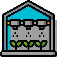 A house with plants growing inside vector