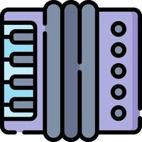 An accordion icon on a white background vector