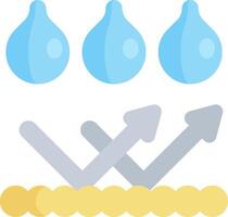 A cartoon illustration of a water drop and three drops vector