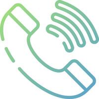 A phone icon with a phone receiver and a phone receiver vector