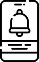 A bell icon on a white background vector