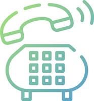 A phone icon with a phone and a phone receiver vector