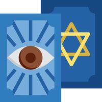 An eye and a star of david vector
