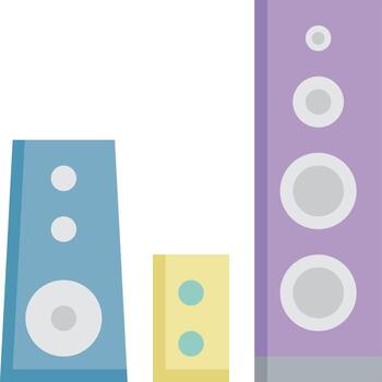 A speaker with two speakers and a microphone vector