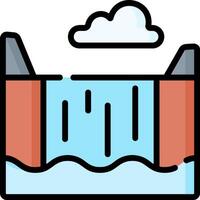 Waterfall icon illustration vector