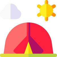 A red hat with a sun and clouds vector