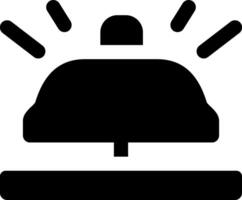 A black and white icon of a bell vector