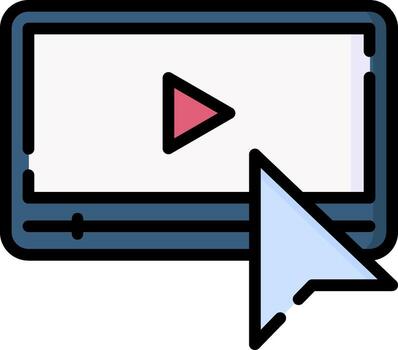 player icon with a mouse pointer vector