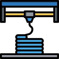 A 3d printer with a stack of coins on top vector