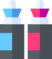 Two bottles with different colors and shapes vector