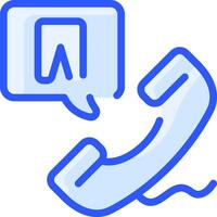 A phone with a speech bubble and a phone vector