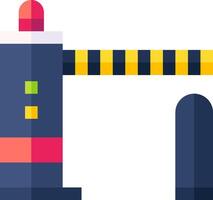 A blue and yellow traffic light with a yellow stripe vector