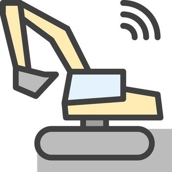 A construction machine with a wireless signal vector
