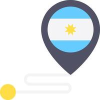 Map pin with flag of argentina vector