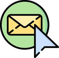 Email icon with arrow and envelope vector