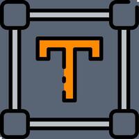 The t logo in a square frame vector