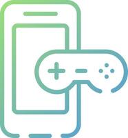 A smartphone with a controller and a game controller vector