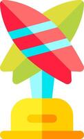 Surfboard award illustration design vector