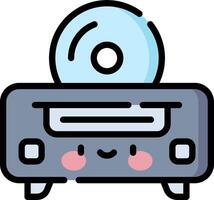 A cartoon dvd player with a smiley face vector