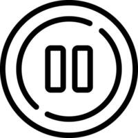 A black and white icon of a button vector