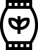 A black and white film strip with a leaf on it vector