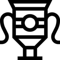 A black and white icon of a trophy vector