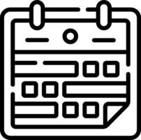 A calendar icon on a white background vector
