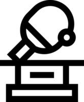 A microscope icon on a table vector