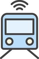 A train with wifi icon on a white background vector