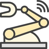 A robot with a wireless device on top of it vector
