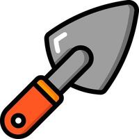 A shovel with a handle on a white background vector