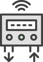 A wifi router with a green arrow pointing to it vector