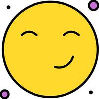 A smiley face with purple dots on it vector