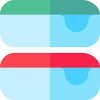 Two pill bottles with different colors vector