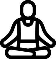 A black and white image of a person sitting in a yoga pose vector