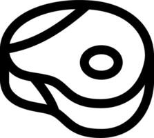 A black and white image of a meat vector