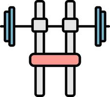A barbell with weights on it vector