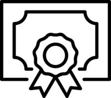 A certificate icon with a ribbon and a certificate vector