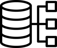 A black and white image of a data storage device vector